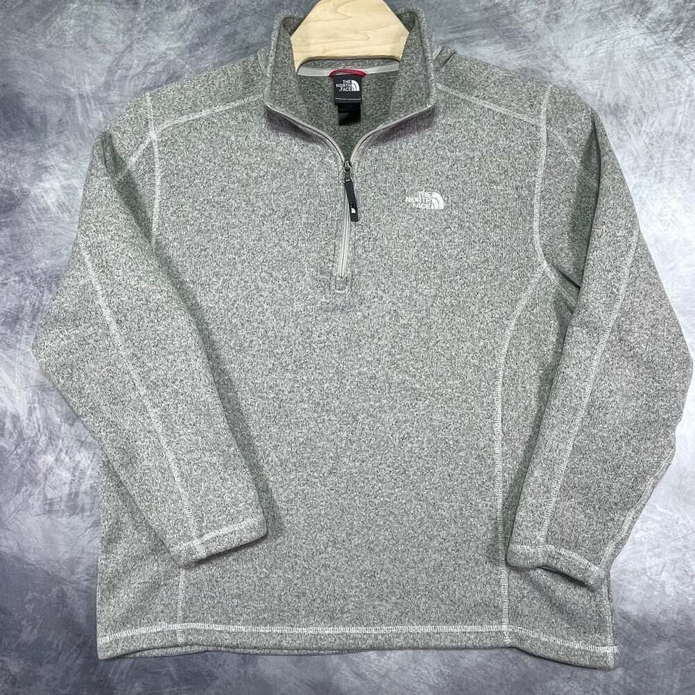 The North Face Fleece 1/4 Zip Pullover XL Gray Heather Sweater